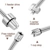 AIMALL 4PCS Wood Lathe Centre Set with MT1 Taper, Drive