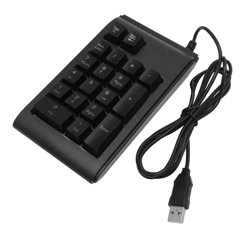 USB Wired Numeric Keypad 19 Keys Number Pad Waterproof RGB