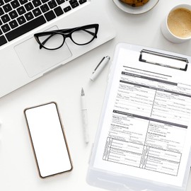 Marte Vanci Clipboard with Storage, 9.5x14.3 Inch Storage Clipboard with Pen Case, Plastic Clipboard for Nurses Doctor Teachers Coaches School, Office Supplies (White)