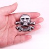 Retro Death And Glory Enamel Lapel Pin Metal Human Skeleton