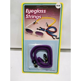 Vintage Eyeglass String Plastic Chain Scrunchie Purple