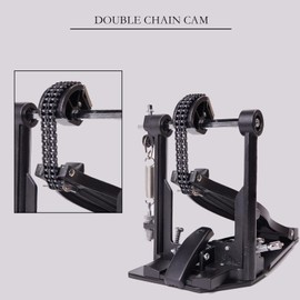 Vaisoeny Bass Drum Pedal，Double Bass Drum Pedal，Double Chain Drum Kick Pedal Suitable for Electric Drum Set or Acoustic Drum Kit.
