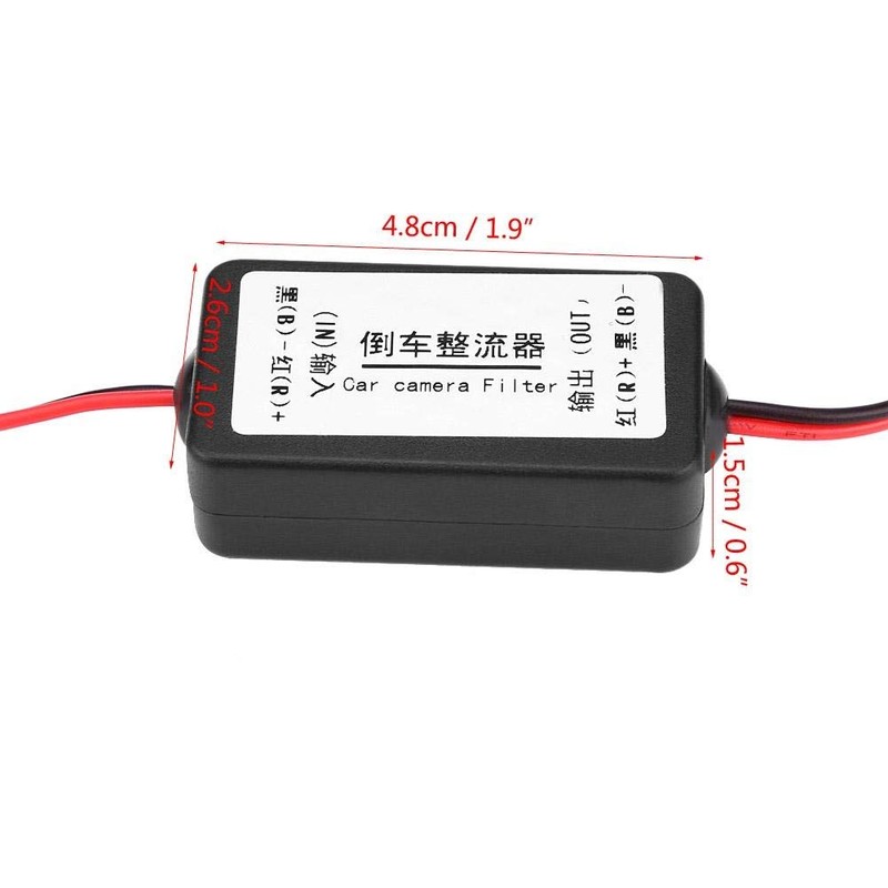 DEWIN Auto Rückfahrkamera Filter, 12V Filter DC Rückfahrkamera Leistungsrelais Kondensator