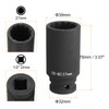 sourcing map 2Pcs 12-Point Deep Impact Socket 1/2 Inch Drive