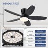 Surtime Ceiling Fans with Lights-36 Low Profile Ceiling Fan with