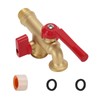 Solimeta Double Taps Water Faucet, 1/2" X3/4" X3/4" Double Outlet