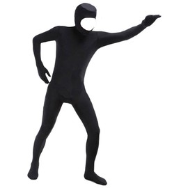VSVO Face Open Zentai Spandex Bodysuit (X-Large, Black)