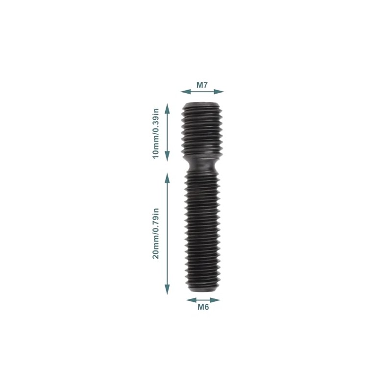 ECSiNG Set of 4 M6 to M7 Exhaust Stud Bolts