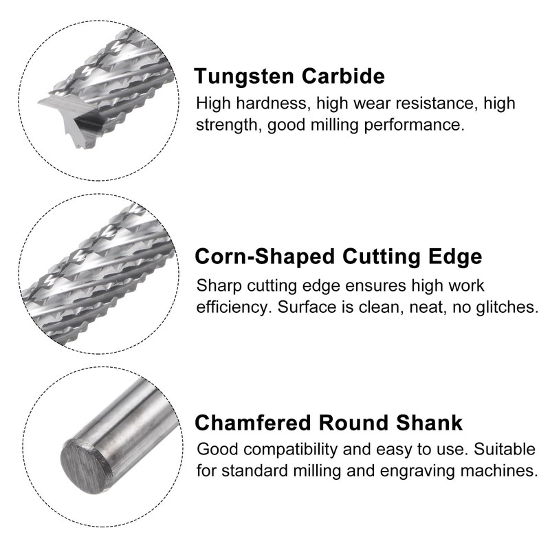 QUARKZMAN 4 mm Cutter 1/6 Inch (4 mm) with Straight