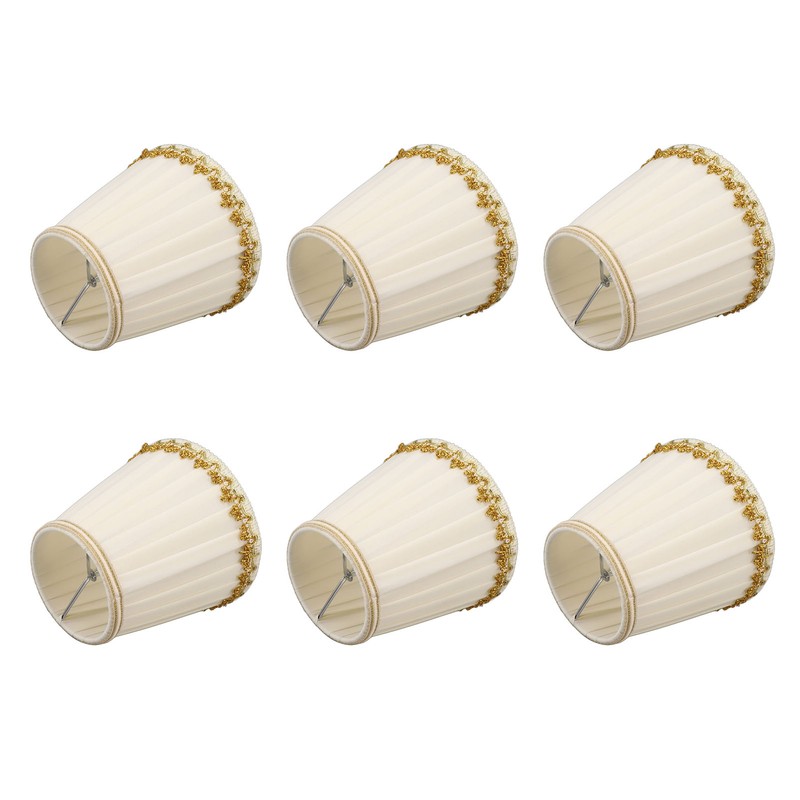 6Pcs Small Lamp Shades Safe Soft Easy Installation Modern Light