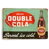 Tinworld Tin Sign: Double Cola Soda Retro Metal Décor D055