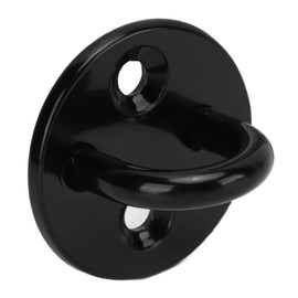 Alomejor 5-Piece Eyelet Plate, Thickened Wall Anchor, Black Stainless Steel, Reinforced Load Capacity, Heavy Duty Pad, Eye Plate, Eye Hook