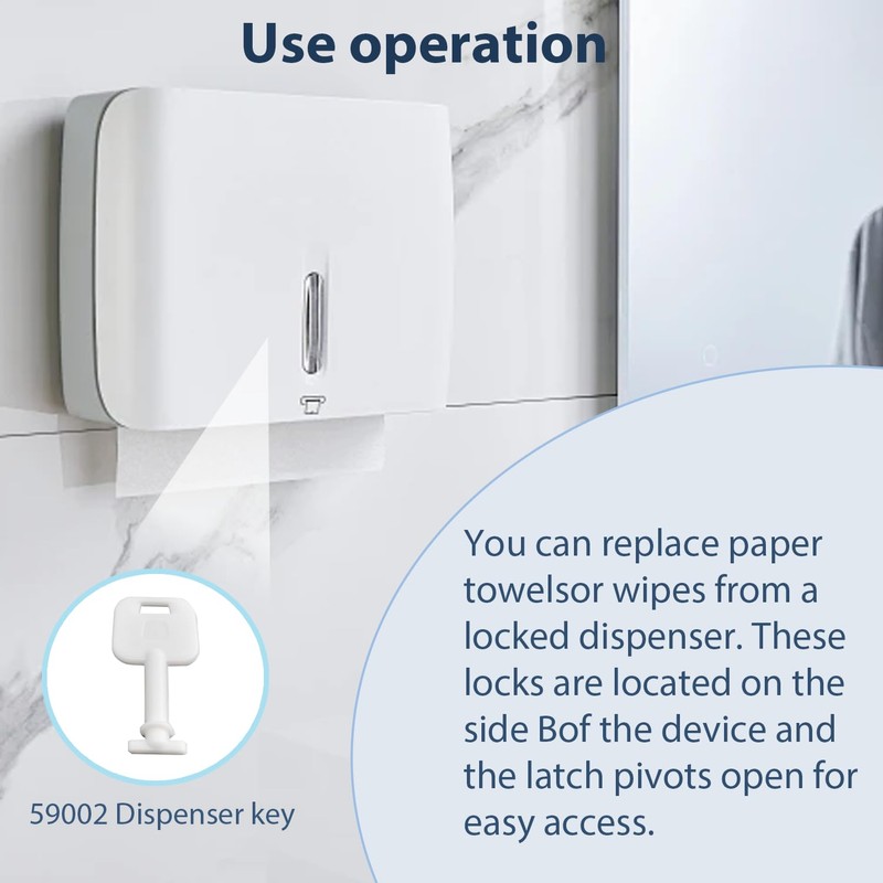 59002 Dispenser Key for Merfin Dispensers1002MM 1003MM 1002 Moist Paper