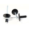 Black 3/16" Blind Pop Rivets Aluminum Large Head with Steel