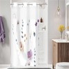Gibelle Small Stall No Hook Floral Shower Curtain with Snap-in