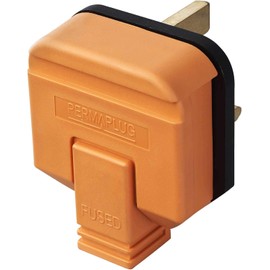 Heavy-Duty 13 Amp UK 3-Pin Plug (Orange) Rewireable, Heat-Resistant & Durable Mains Power Plug BS1363 Certified ,Electrical Plug for Home, Workshop & Industrial Use,3 pin plug uk,13 amp plug uk