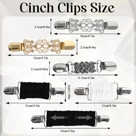 mtuihfo 5Pcs Vintage Cinch Clip, Waist Cincher Cinch Clips for Clothes Dress Shirt Cardigan Clip Clothes Clips for Fitting Decor Clothing