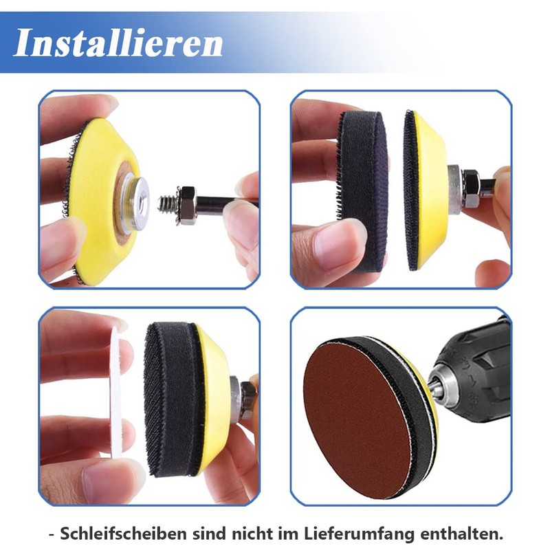 Mesee Pack of 2 Sanding Disc Pads, Polishing Pad Adapter,