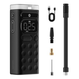 4smarts VoltPump X Reifenfüller, tragbarer Luftkompressor, elektrische Pumpe mit eingebautem Speicher, 150 PSI automatische Abschaltung, Digitalanzeige, USB-C-Schnellladung