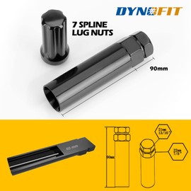 DYNOFIT 7 Spline Lug Nuts Key for Wrench with 13/16 inch(21mm) and 7/8 inch(22mm) Hex, 7 Point Wheel Lock Nut Key Replacement Tool for 14x1.5, 14x2.0, 9/16" Wheel Nuts