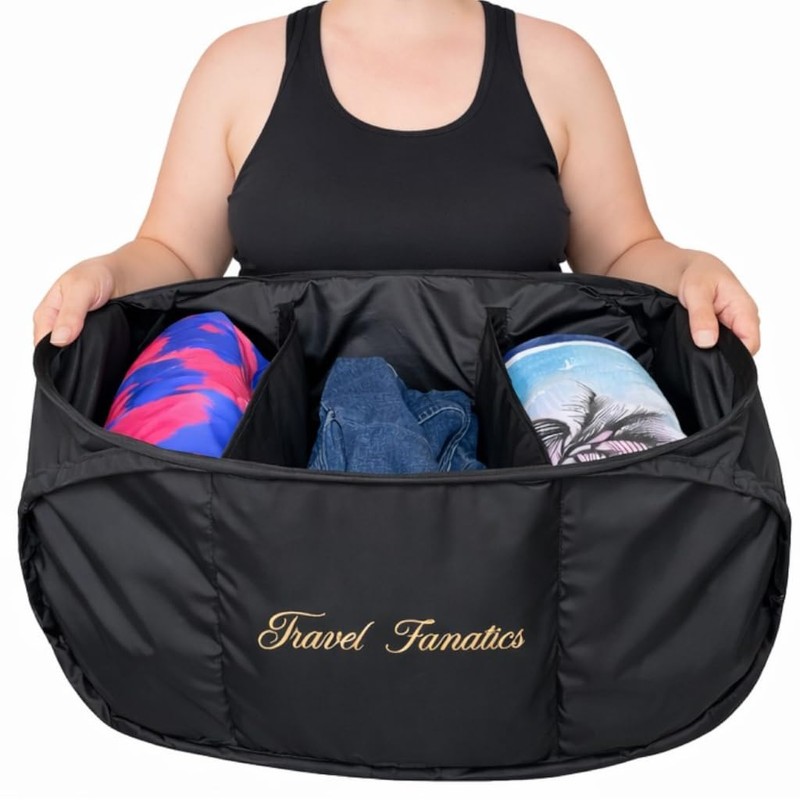 Collapsible Laundry Basket with 3 Sections – Foldable Laundry Hamper