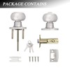 Probrico (5 Pack) Satin Nickel Round Entry Door Knobs Keyed