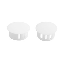 XYRSTOLR 10 Pcs White Plastic Round Hole Plugs, 1" Snap-in Locking Furniture Fencing Post Pipe Insert End Caps