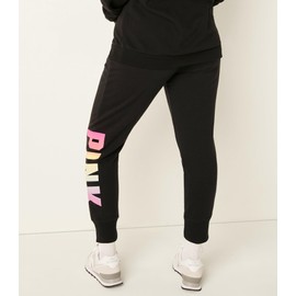 Victoria's Secret Women's Pink Logo Fleece Jogger Sweatpants, Multi, XS