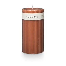 ILLUME Beautifully Done Medium Fragranced Pillar Candle, Terra Tabac