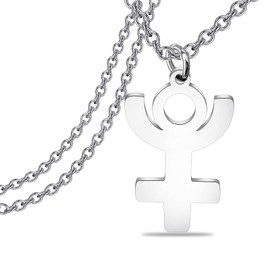 Lywjyb Birdgot Pluto Symbol Necklace Planet Necklace Solar System Necklace for Women Girlfriend (planet ne Pluto ca)