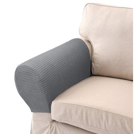 Golden Apple LERTREE 1 Pair Sofa Arm Slipcovers Elastic Sofa Armrest Protectors Removable Chair Sofa Armrest Covers (Light Gray)