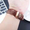 BINLUN Leather Watch Strap Quick Release Strap with Rose Gold