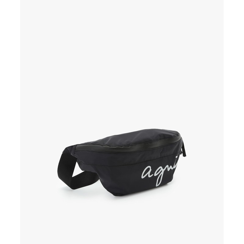 agnes b XAH03-04 Unisex Waist Pouch, Black