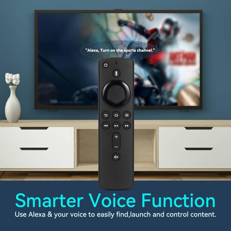 Voice Remote Control Replacement for AMZ-FireStick 3rd Gen+ Luminous Cover