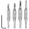 4Pcs Self Centering Drill Bit Set, 1/4 Inch Hex Shank