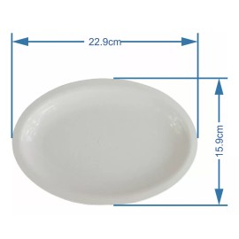 Boris 12 Platos Tampiqueños Mini Blanco 22.9cm 332ml Ovalado