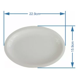 Boris 12 Platos Tampiqueños Mini Blanco 22.9cm 332ml Ovalado