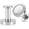POPPSTAR Round Magnet Hook Extra Strong, 4 Silver Neodymium Magnetic