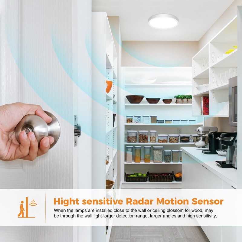 slochi 4 Pack Motion Sensor Light Indoor Wired, 5000K Closet