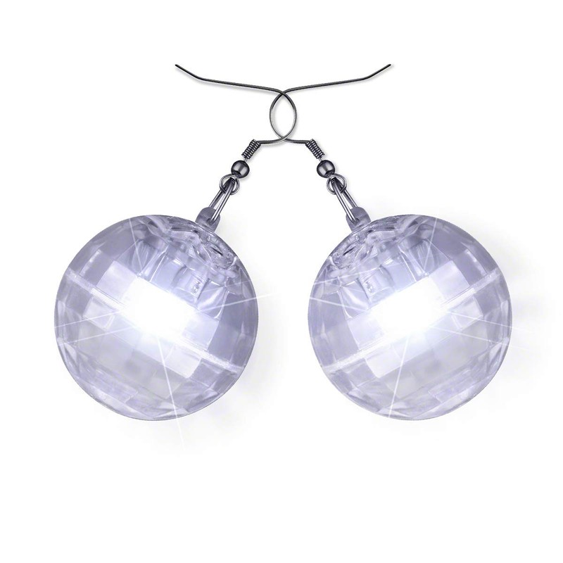 LED Light Projecting Disco Ball Light Up Earrings for Women