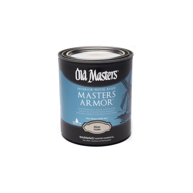 Old Masters 72304 Masters Armor Interior Water-Based Finish, Gloss, Clear,