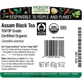 Frontier Co-op Assam (Tippy Golden Flowery Orange Pekoe), Organic, Fair Trade 1 lb.