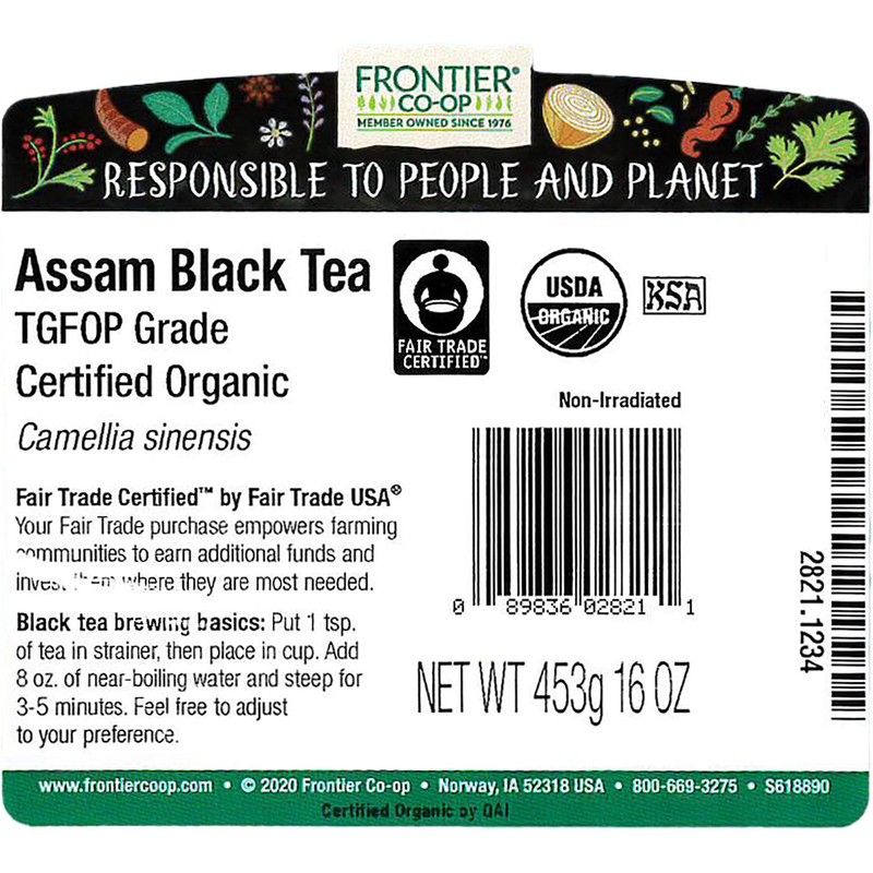 Frontier Co-op Assam (Tippy Golden Flowery Orange Pekoe), Organic, Fair