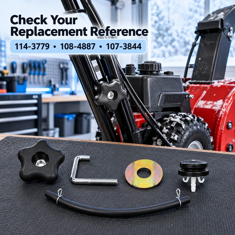 Snow Blower Handle Knob Lock Kit Compatible with 114-3779, 108-4887