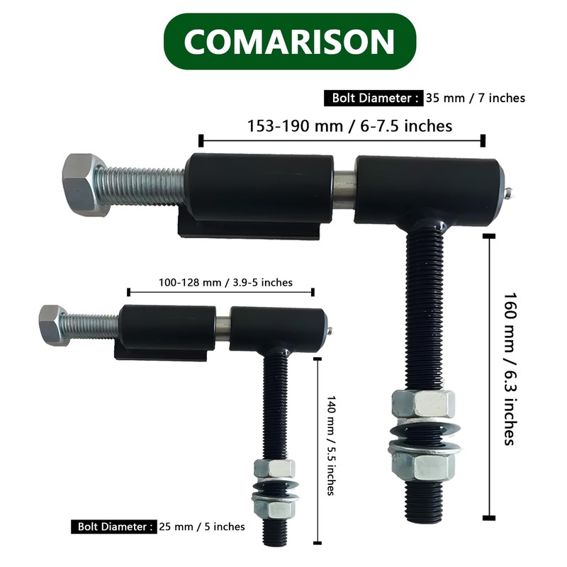 2Pack Self Closing Steel Weld On Barrel Hinges Long Bolt