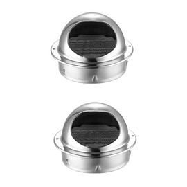 DOITOOL 2 Pcs Cooker Hood Exhaust Cover Air Vent Stainless Steel Rainproof Design Longevity