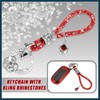 TUCKBOLD Car Keychain Key Fob Accessories with Bling Rhinestones Red