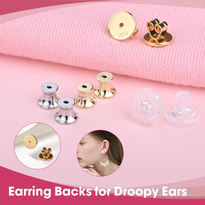 Earring Backs for Droopy Ears Heavy Earrings - Replacements Locking