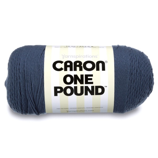 Caron One Pound Solids Yarn, 16oz, Gauge 4 Medium, 100% Acrylic - Cape Cod Blue- For Crochet, Knitting & Crafting ( 1 Piece )