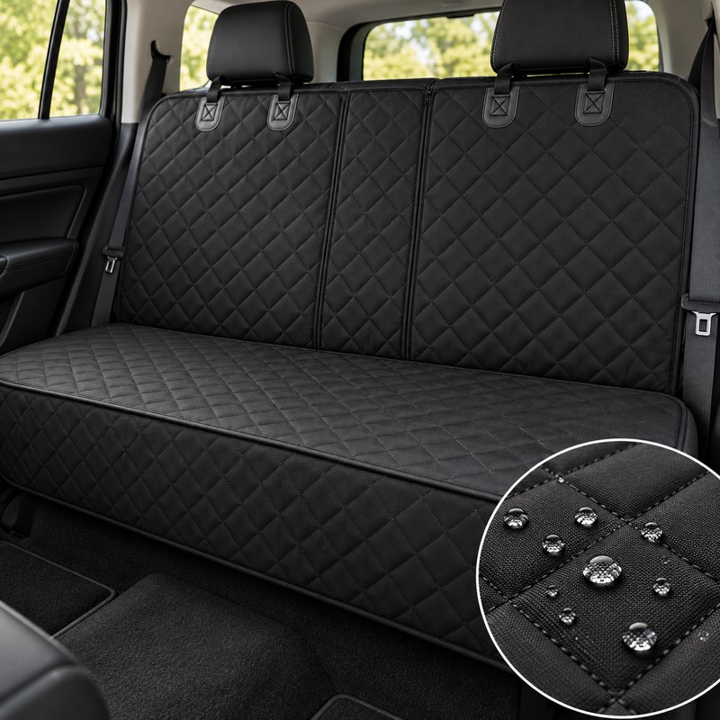 Waterproof Dog Car Seat Cover for Back Seat – Black